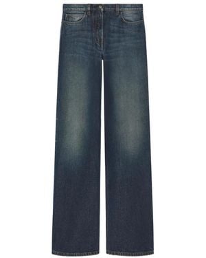 Courreges Faded-Effect Wide-Leg Jeans - Blue