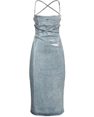 DIESEL Midi Dress Cotton, Polyester, Elastane - Blue