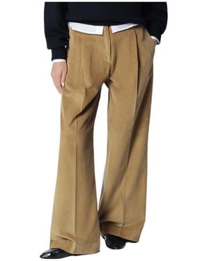 Rohe Corduroy Trousers With Belt Loops - Multicolour