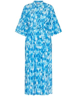 Marella Long Shirt Skirt - Blue