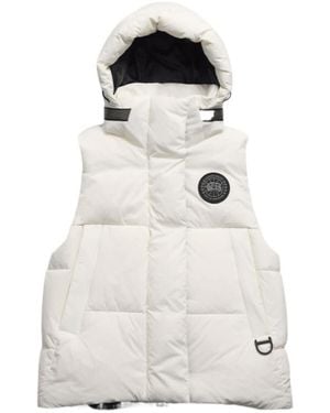 Canada Goose Junction Puffer Vest Label - White
