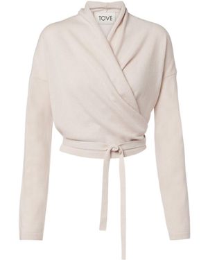 TOVE Kay Cashmere Cardigan - White