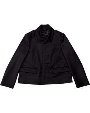 Balenciaga Long-Sleeved Lapel Jacket - Black