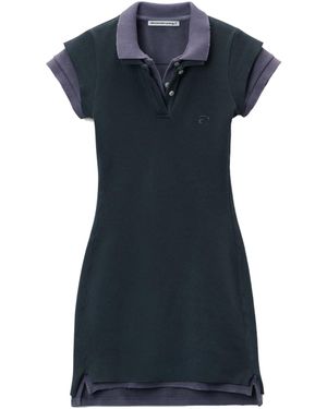 T By Alexander Wang Alexander Wang Layered Short-Sleeve Shirt Dress - Blue