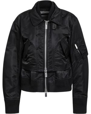 Sacai Front Zip Bomber Jacket - Black