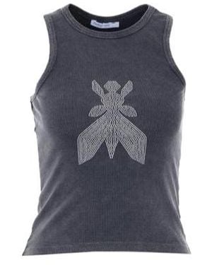 Patrizia Pepe Logo-Embellished Tank Top - Blue