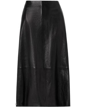 Brandon Maxwell The Avery Panelled Leather Midi Skirt - Black