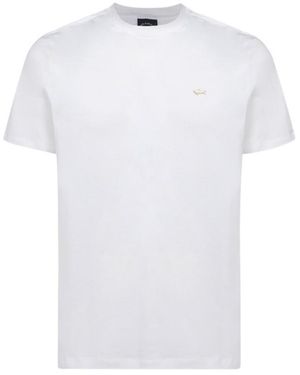 Paul & Shark Logo Printed Crewneck T-Shirt - White