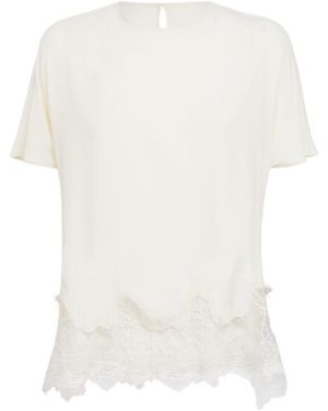 Fabiana Filippi Crepe Lace T-Shirt - White