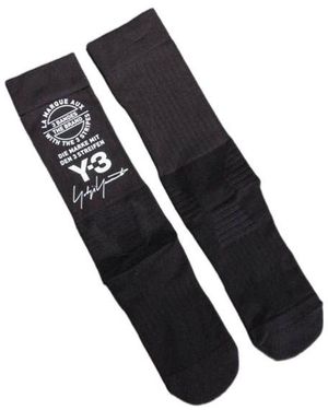 Yohji Yamamoto Ribbed Knit Socks - Black