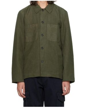 Officine Generale Long-Sleeved Shirt - Green