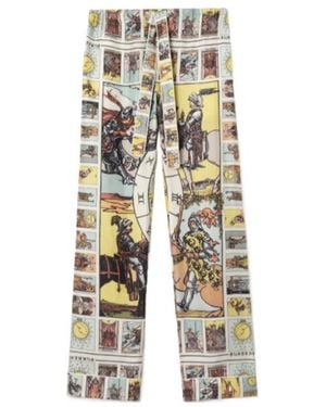 Burberry Tarot Silk Pyjama Trousers - White