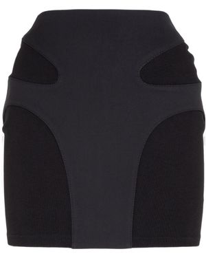 Dion Lee Contour Stitch Mini Skirt - Black