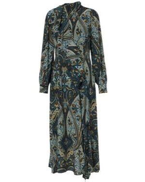 Ulla Johnson Sabrina Silk Crêpe De Chine Midi Dress - Green