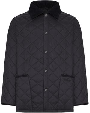 Barbour Corduroycollar Diamondquilted Overshirt Jacket - Blue