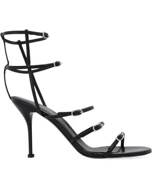 McQueen Strap Buckled Sandals - Metallic