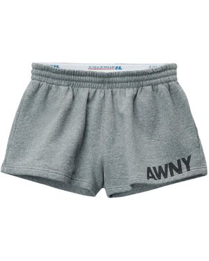 T By Alexander Wang Logo-Print Shorts - Grey