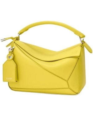 Loewe Small Featherlight Puzzle Tote Bag - Yellow
