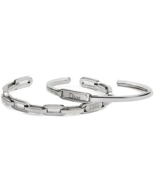 Dior Link Bangle Set - White