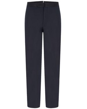 Tom Ford Sheldon Fine Wool-Satin Tuxedo Pants - Blue