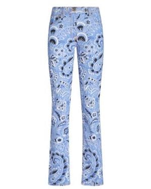 Etro Bandana-Printed Mid-Rise Skinny Jeans - Blue