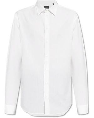 Emporio Armani Long-Sleeved Button-Up Shirt - White