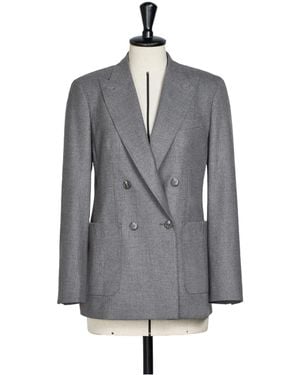 Max Mara Long-Sleeved Suit Jacket - Gray