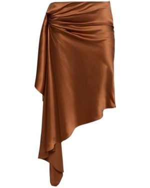 Christopher Esber Pleated Mini Skirt - Brown