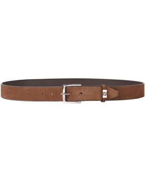 Fendi Ff Detailed Buckle Belt - White