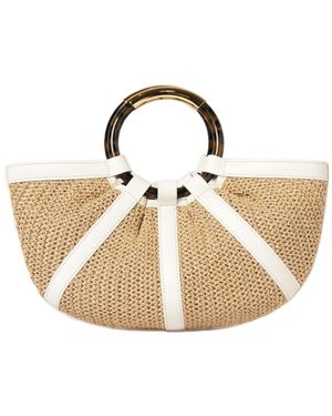 Coccinelle Shell Straw Handbag - Metallic