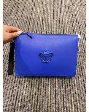 Versace Medusa Pattern Clutch - Blue