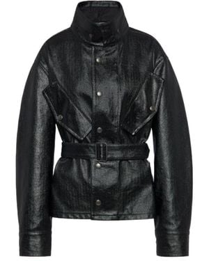 Maison Margiela Stand Up Collar Betled Jacket - Black