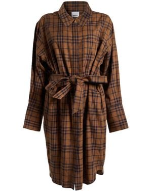 Burberry Printed Shirt Dress - Brown