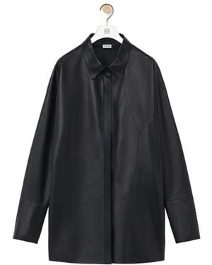 Loewe Puzzle Leather Shirt - Black