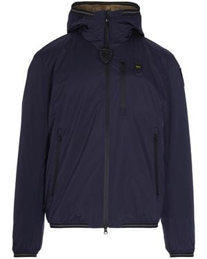 Blauer Usa Blauer Zip-Up Hooded Jacket - Blue