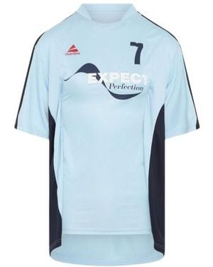Martine Rose Half Stretch Football Top - Blue