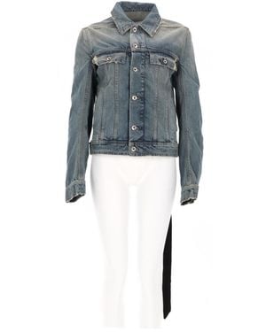 Rick Owens Distressed Jacket - Blue