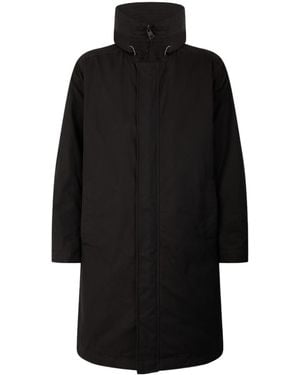 Herno Hooded Zip Parka Coat - Black