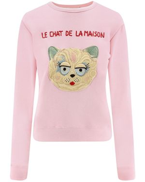 Valentino Embroidered Crewneck Sweatshirt - Pink