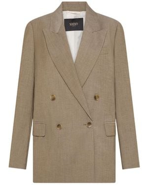 Seventy Double-Breasted Jacket - Natural