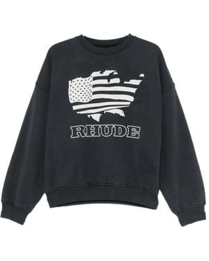Rhude Logo-Print Sweater - Black