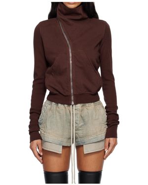 Rick Owens Zip-Fastening Sweatshirt - Brown