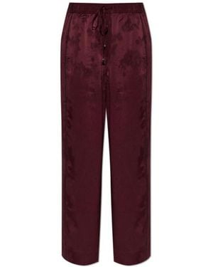 Ganni Drawstring Casual Trousers - Purple