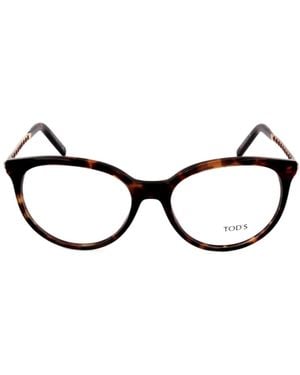 Tod's Cat Glasses Frame Flat Lens - White