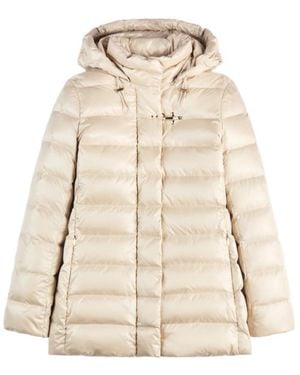 Fay Hooded Down Jacket - Natural