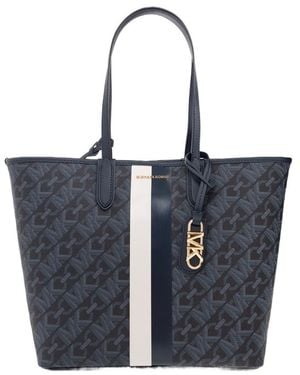 MICHAEL Michael Kors Eliza Logo Plaque Tote Bag - Blue