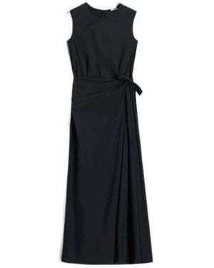 Aspesi Sleeveless Wrap-Bow Dress - Black
