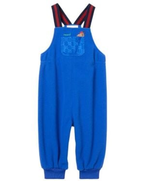 Gucci Baby Fleece Dungaree - Blue