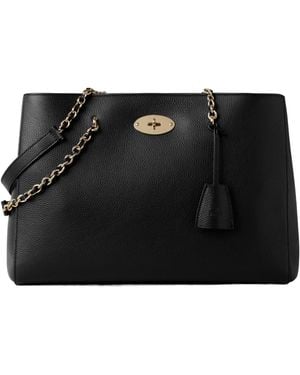 Mulberry Lily Chain Small Tote Bag - Black