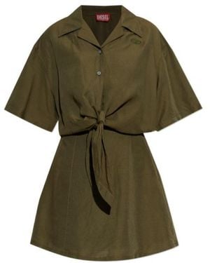 DIESEL D Stall Tie-Front Mini Dress - Green
